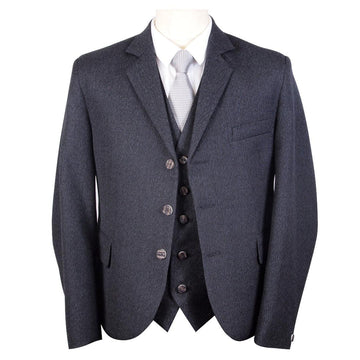 Wallace Kilt Jacket With Waistcoat/Vest Grey Tweed - biznimart